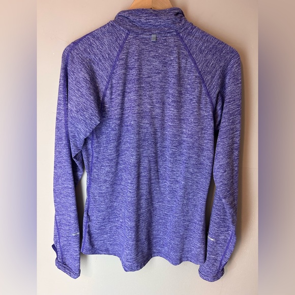 Nike Dri-Fit Element 1/2 Zip Athletic Running Jacket W/ Thumbholes Size M Purple - Picture 7 of 10